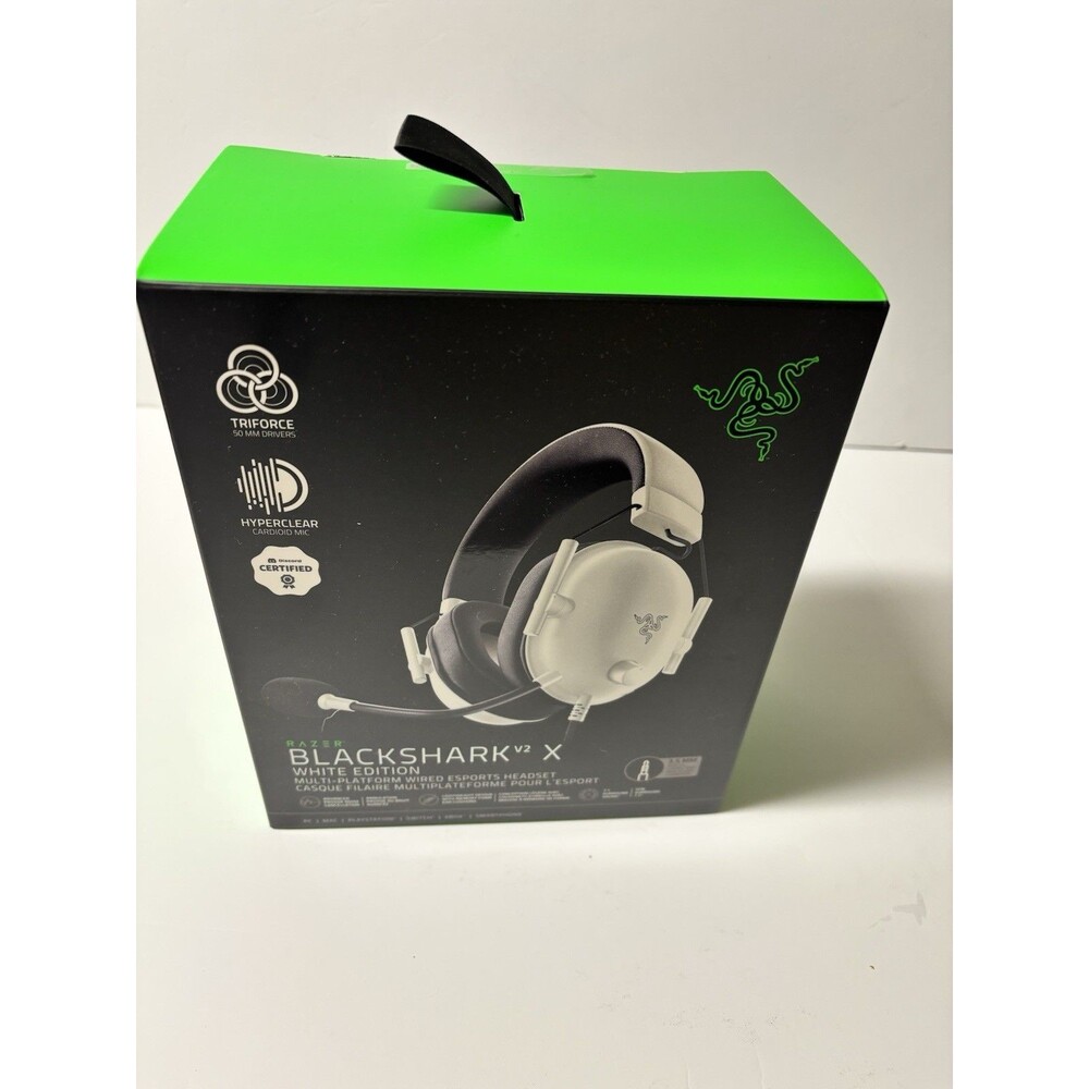 RAZER BLACKSHARK V2 X WHITE Edition Wired Gaming Headset New In Box